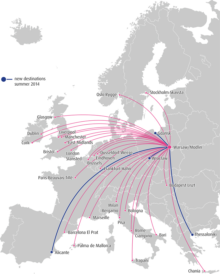 How to get from Modlin Airport to Warsaw City Centre? Link to Poland